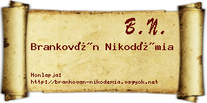 Brankován Nikodémia névjegykártya
